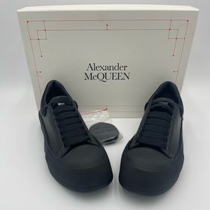 Alexander McQueen Deck Plimsoll glitter-detail sneakers
